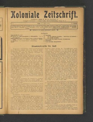 Staatssekretär Dr. Solf.