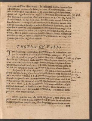 Tertia Quaestio.