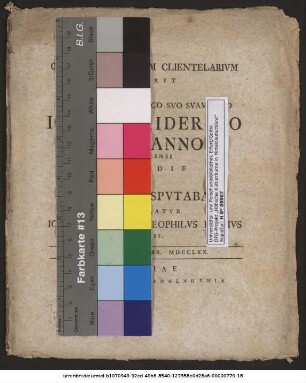 De Origine Litterarvm Clientelarivm
