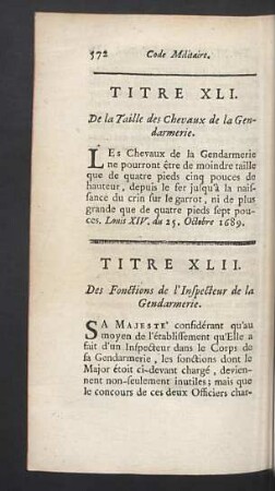Titre XLII.