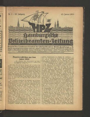 Nr. 2 / 23. Jahrgang 15. Januar 1933