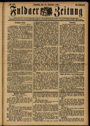 Ausgabe vom Dienstag, den 12. Dezember 1893.