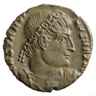 Münze, Follis, Aes 3, 333 n. Chr.