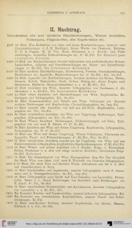 II. Nachtrag (Nr. 5437-5512)