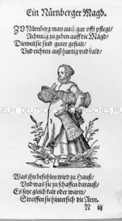 Ein Nuernberger Magd (52. Abb. aus dem Frauentrachtenbuch)