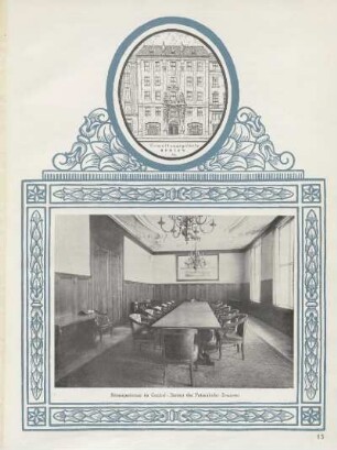 Verwaltungsgebäude Berlin ; Sitzungszimmer im Central-Bureau der Patzenhofer-Brauerei