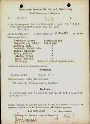 Schneider, Martha