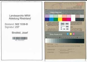 Entnazifizierung Josef Binsfeld , geb. 04.05.1910 (Buchhalter)