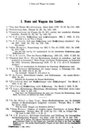 I. Name und Wappen des Landes.