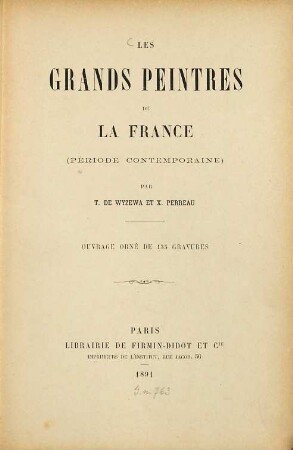 Les grands peintres, 5. Les grands peintres de la France : [periode contemporaine]