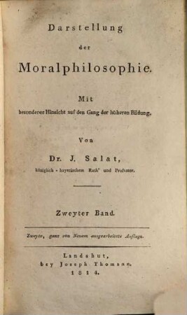 Die Moralphilosophie, 2