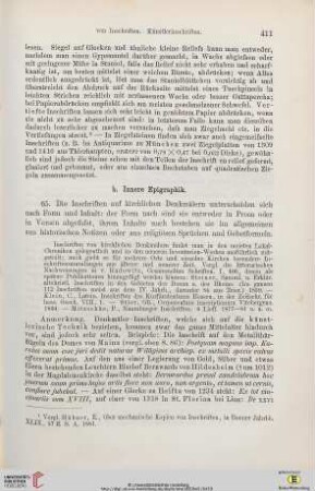 b. Innere Epigraphik