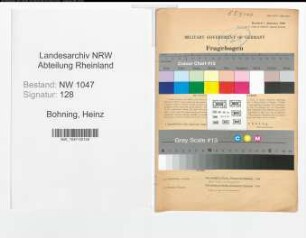 Entnazifizierung Heinz Bohning , geb. 13.04.1891 (Kaufmann)