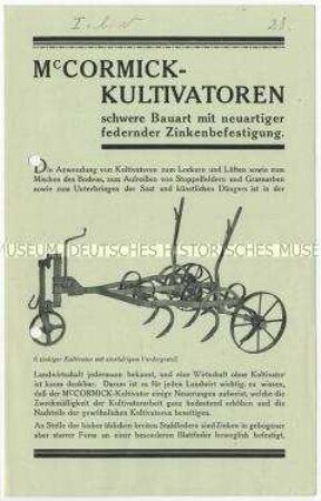 Bodenbearbeitungsgeräte der Firma Mc. Cormick