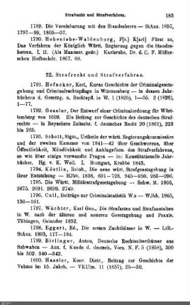 22. Strafrecht und Strafverfahren