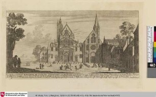 RECEUIL DES PLUS BEAUX EDIFICES ET FRONTISPICES DES EGLIZES DE PARIS, Bl. 3 [SAINCT ESTIENNE ET SAINCTE GENEVIEVE; Ansicht der Kirchen Saint Etienne et Sainte Genevieve]