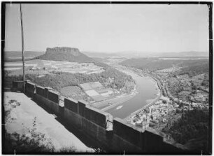 Blick von der Festung Königstein auf Lilienstein und Elbtal