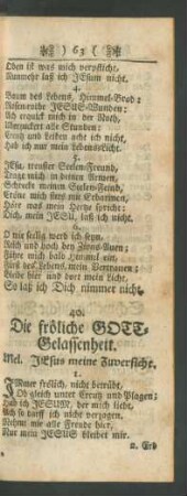 40. Die fröliche GOTT-Gelassenheit