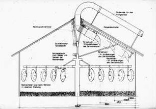 Schemazeichnung: Lagertechnik, Heuturm