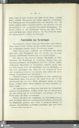 Fabrikation von Tyresringen