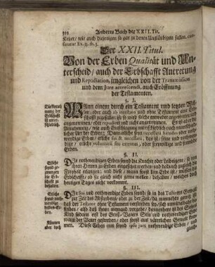 Der XXII. Titul. - Der XXVI. Titul.