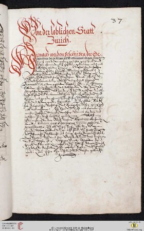 Geschichte der Stadt Zürich bis 1353