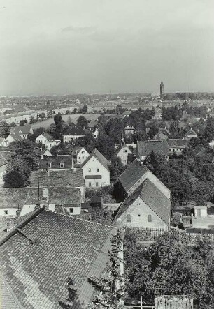 Dresden-Leubnitz-Neuostra. Blick von der Dorfkirche Leubnitz nach Norden