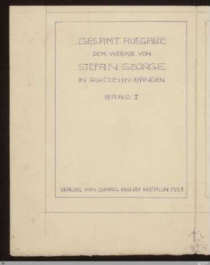 Die Fibel - [Titelblattentwurf] - StGA-George I,0118 : [SW I: keine Sigle]
