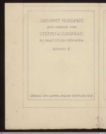 Die Fibel - [Titelblattentwurf] - StGA-George I,0118 : [SW I: keine Sigle]