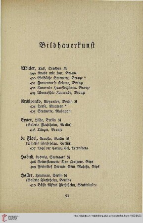 Bildhauerkunst