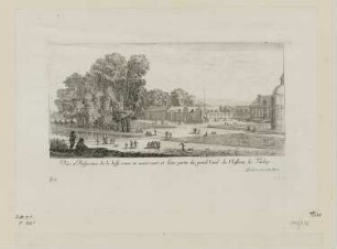Veüe et Perspective de la basse-court, et avant-court et d’une partie du grand Canal du Chasteau de Tanlay, Blatt 5 der Folge "Ansichten und Perspektiven von Tanlay"