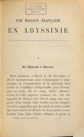 Une mission française en Abyssinie