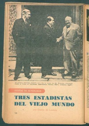 Tres estadistas del viejo mundo : Viñetas de actualidad