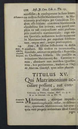 Titulus XV. Qui Matrimonium accusare possunt