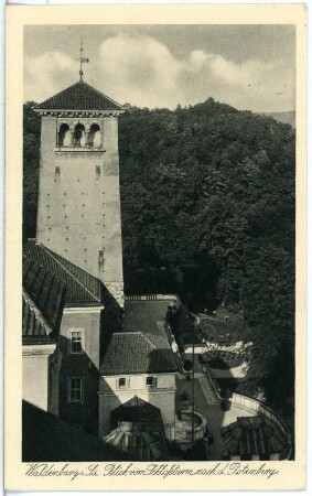 Waldenburg. Blick vom Schlossturm nach dem Rotenberg