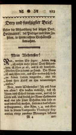 Drey und funfzigster Brief.