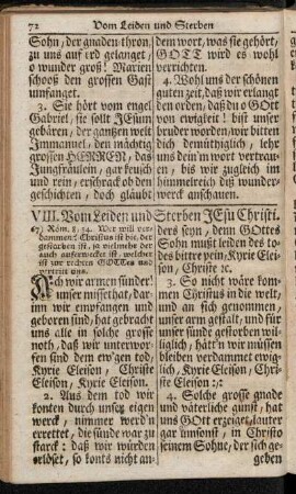 VIII. Vom Leiden und Sterben Jesu Christi.