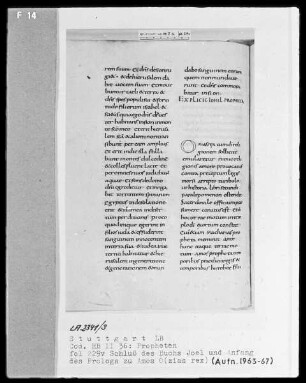 Bibliorum sacrorum pars, libri prophetarum — Initiale O(zias rex), Folio 229verso