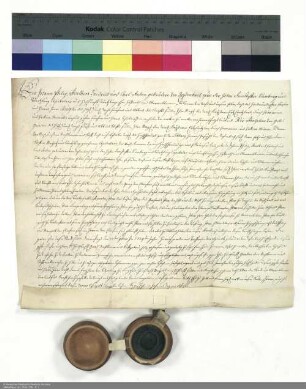Revers Johann Philipps von Rosenbach und seiner Brüder bezüglich der Belehnung mit Schackau und weiteren im Einzelnen aufgeführten Lehen durch Adolf [von Dalberg], Abt von Fulda