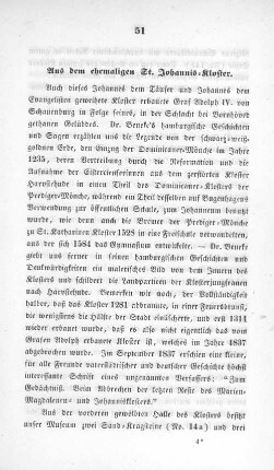 Aus dem ehemaligen St. Johannis-Kloster.