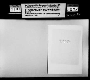 Mitarbeit an der und Auskünfte zur OAB, von Pfarrer Dieterich aus Langenau