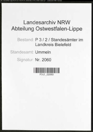 Sterberegister Standesamt Ummeln
