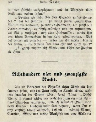 Achthundert vier und zwanzigste Nacht