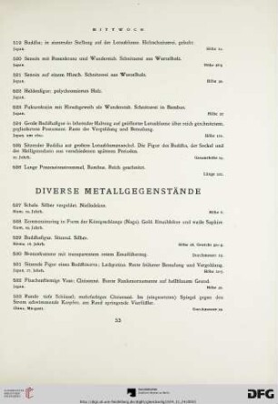 Diverse Metallgegenstände (Nr. 527-558)