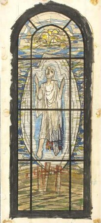 Entwurf Sakralfenster "Christus' Auferstehung"