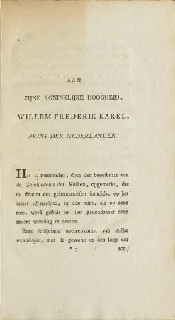 Aan Zijne Koninklijke Hoogheid, Willem Frederik Karel, Prins Der Nederlanden