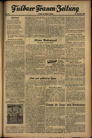 Zweite Ausgabe vom Dienstag, den 30. November 1937.