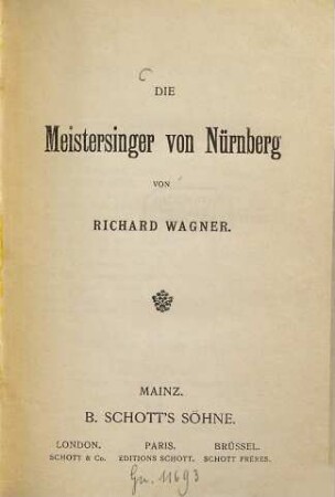 Die Meistersinger von Nürnberg