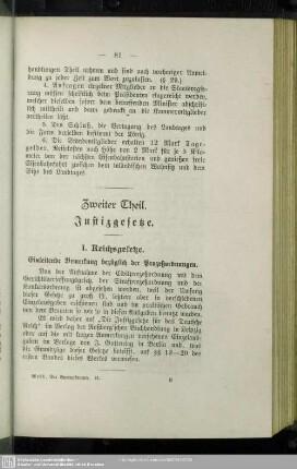 Zweiter Theil. Justizgesetze