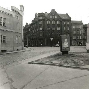 Cottbus, Rudolf-Breitscheid-Straße 1/Ecke Taubenstraße. Verwaltungsgebäude (um 1900; Finanzamt, ehemals Rat der Stadt)